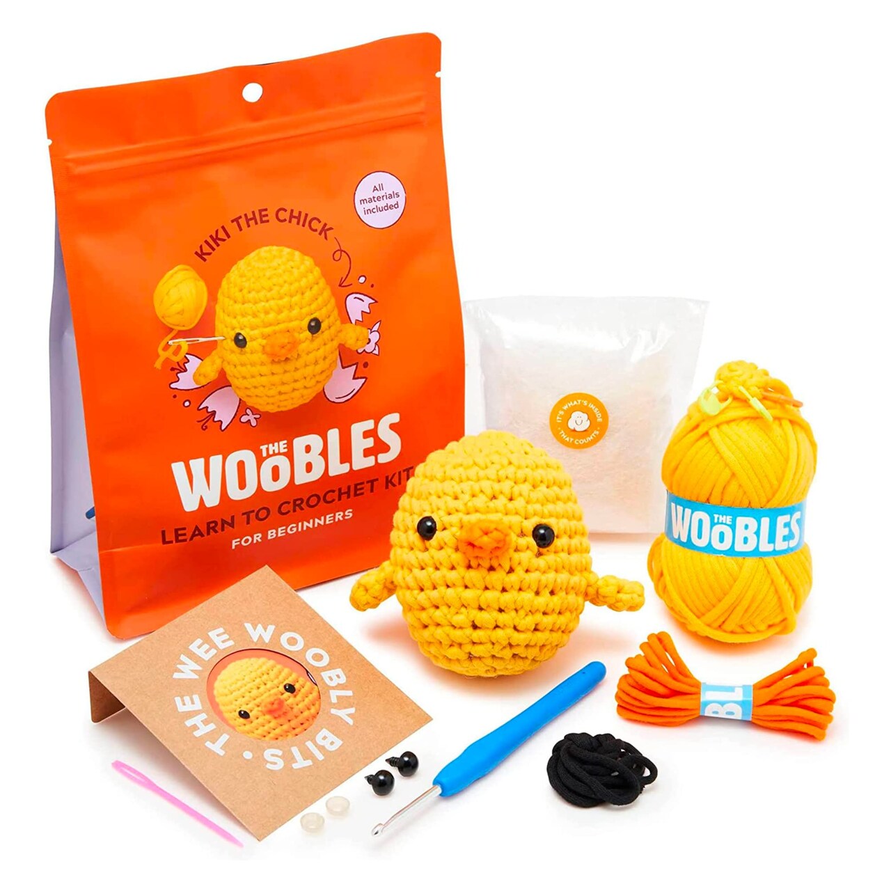 Crochet Kit for Beginners - Easy Arts and Crafts Knitting & Crochet Animals Kit As Seen On Shark Tank - Kiki The Chick